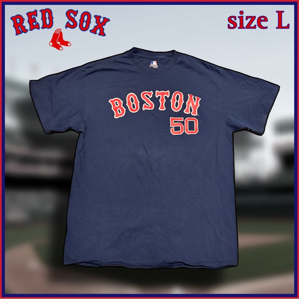 BOSTON RED SOX navy boston logo #50 Betts fangear short sleeve TSHIRT size L